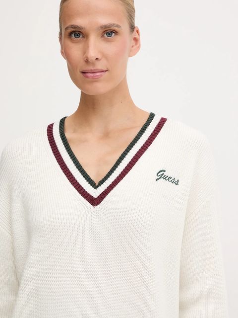 Guess sweter z dodatkiem wełny SABINA damski kolor beżowy lekki V5BR01 Z1152