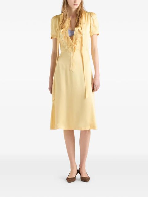 Prada satin crepe dress - Yellow