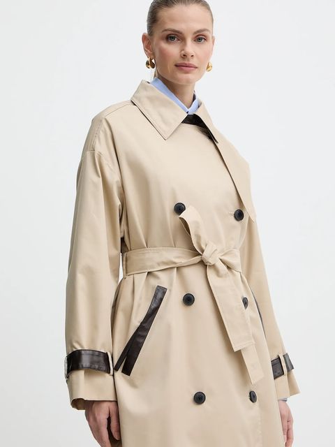 MAX&Co. trencz kolor beżowy 2526026013200 - zdjęcie produktu nr 2