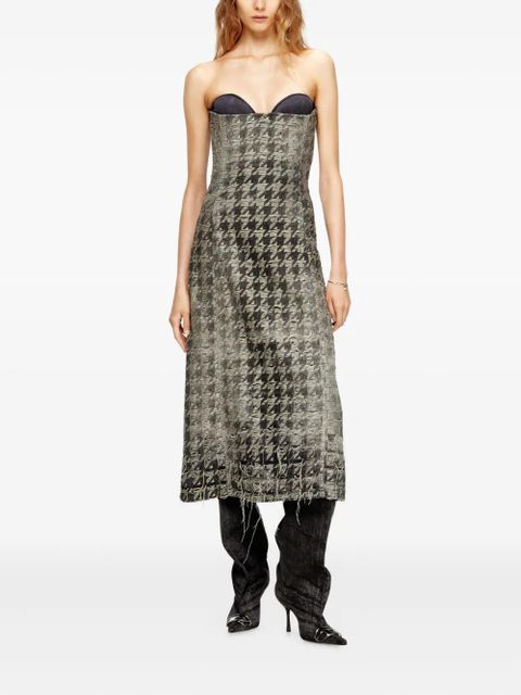 Diesel houndstooth frayed dress - Black - zdjęcie produktu nr 2