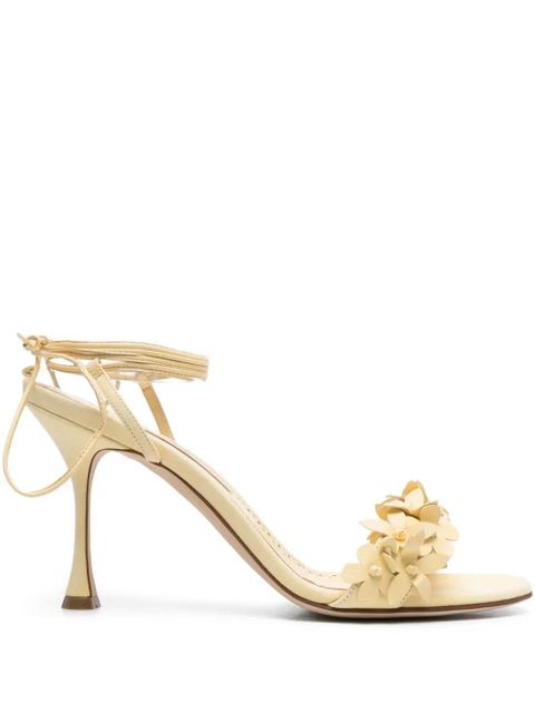 Manolo Blahnik 90mm Anista heeled sandals - Yellow - zdjęcie produktu nr 1