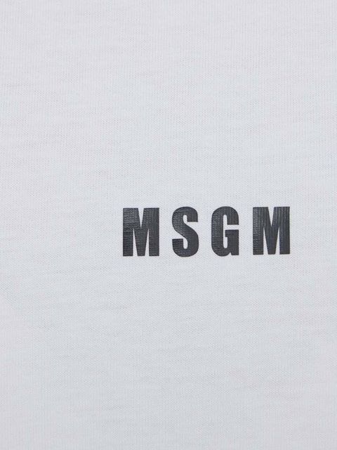 MSGM t-shirt bawełniany damski kolor biały