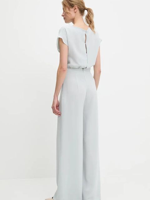 Answear.LAB kombinezon kolor niebieski z dekoltem okrągłym - zdjęcie produktu nr 2