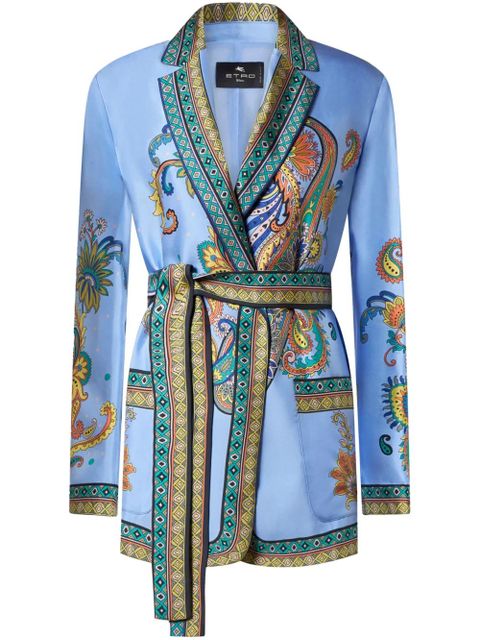 ETRO silk twill blazer - Blue - zdjęcie produktu nr 1