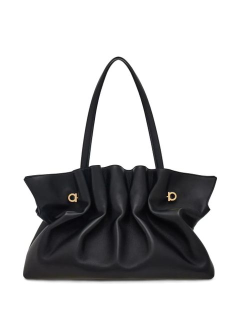 Ferragamo large Soft shoulder bag - Black