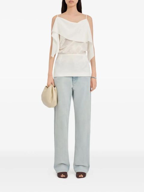 MM6 Maison Margiela ruffled-detail top - White - zdjęcie produktu nr 2