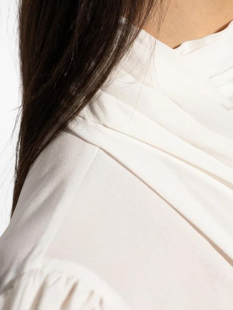 Alessandra Rich puff sleeve blouse - White