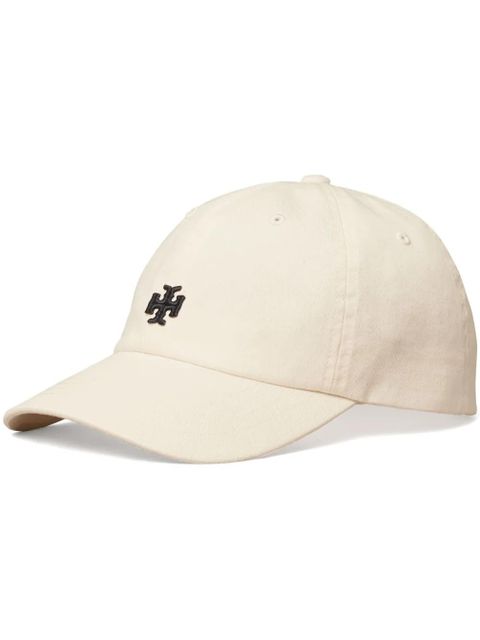 Tory Burch logo-embroidered baseball cap - Neutrals - zdjęcie produktu nr 1