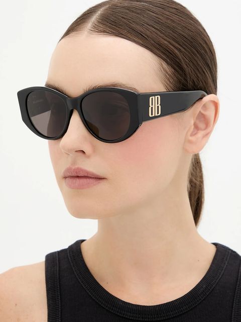 Balenciaga okulary przeciwsłoneczne damskie kolor czarny BB0455S - zdjęcie produktu nr 1