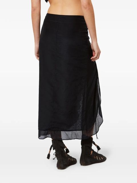 ISABEL MARANT Velina crochet slit midi skirt - Black