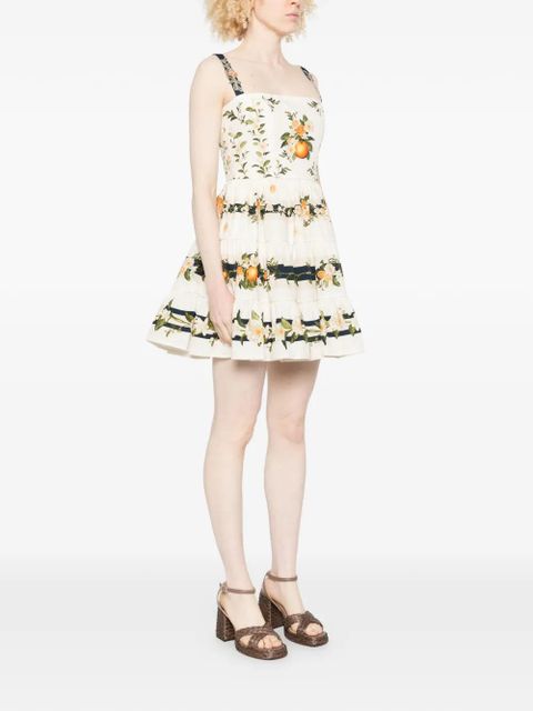 Agua By Agua Bendita floral-print mini dress - Neutrals