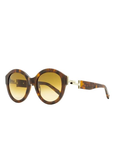 Tod's tortoiseshell round-frame sunglasses - Brown - zdjęcie produktu nr 2