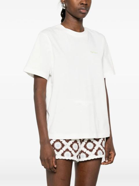Maje logo-embroidery T-shirt - White