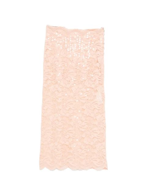Rabanne sequin lace midi skirt - Orange - zdjęcie produktu nr 1