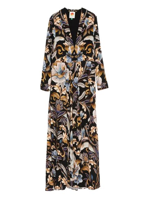 FARM Rio Snake Garden floral-print dress - Black - zdjęcie produktu nr 1