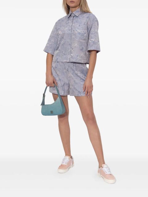 Off-White all-over printed shorts - Purple