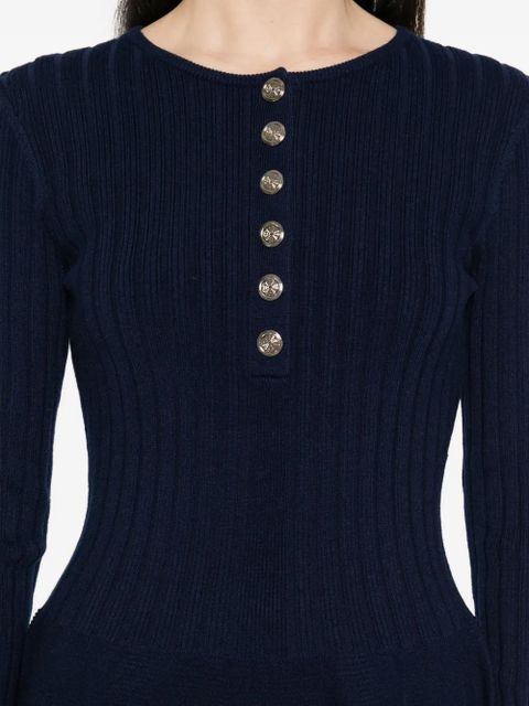 Maje ribbed button-front dress - Blue - zdjęcie produktu nr 2