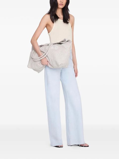 ANINE BING leopard-print canvas tote bag - Neutrals