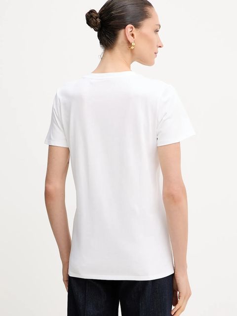 Guess t-shirt bawełniany damski kolor biały W5YI38 I3Z14 - zdjęcie produktu nr 2