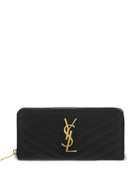 Saint Laurent Cassandre zip-around wallet - Black - zdjęcie produktu nr 1