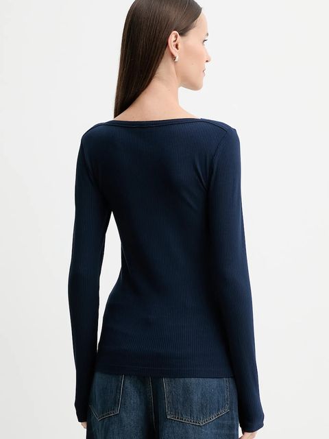 Tommy Hilfiger longsleeve kolor granatowy WW0WW47309