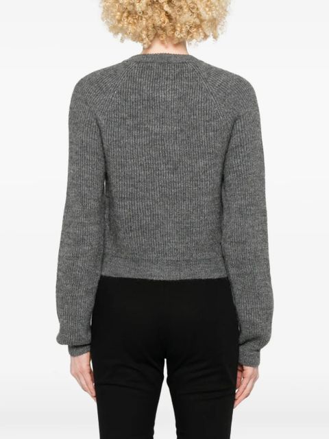 Moschino buttoned ribbed cardigan - Grey