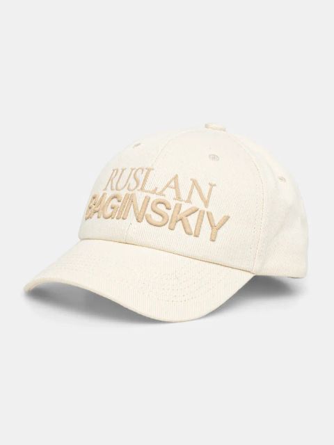 Ruslan Baginskiy czapka z daszkiem bawełniana kolor beżowy z aplikacją BSB041-C-GFL