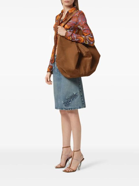 Versace large Protea suede shoulder bag - Brown - zdjęcie produktu nr 2