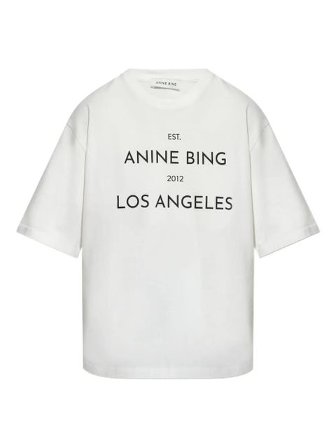 ANINE BING logo-print T-shirt - Neutrals - zdjęcie produktu nr 1