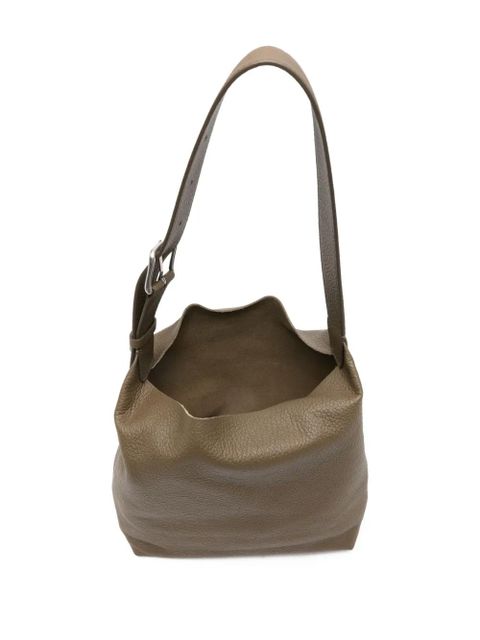 The Row Isa buckle-fastening leather shoulder bag - Brown