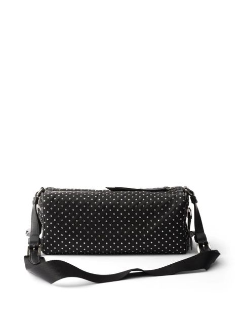 Prada studded Re-Nylon shoulder bag - Black