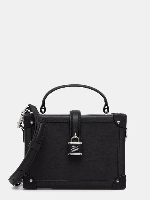 Karl Lagerfeld torebka skórzana K/AUTOGRAPH kolor czarny B1W30100 - zdjęcie produktu nr 1