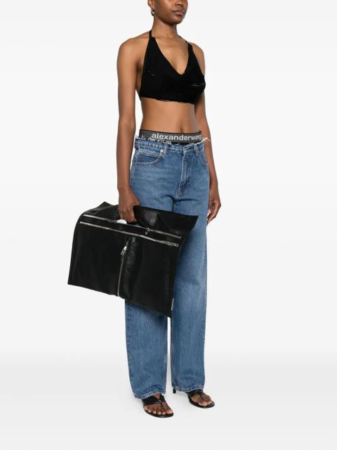 Alexander Wang double-zip leather clutch - Black - zdjęcie produktu nr 2