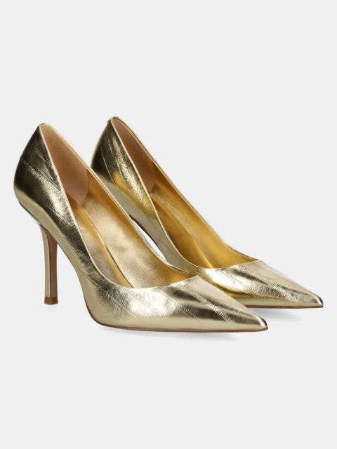 Answear.LAB szpilki skórzane kolor złoty