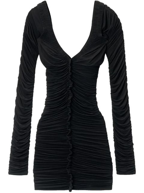 Alexander Wang ruched mini dress - Black - zdjęcie produktu nr 1