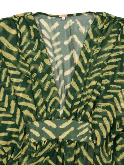 Johanna Ortiz Secret Garden V-neck dress - Green