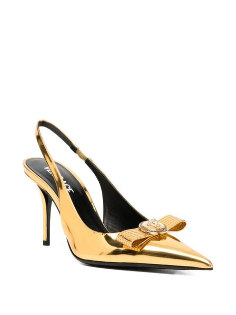 Versace 90mm Gianni ribbon pumps - Yellow - zdjęcie produktu nr 2