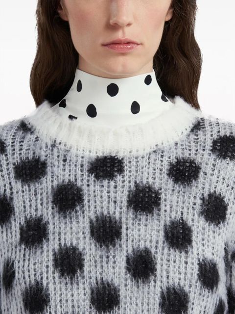 Marni polka-dot intarsia jumper - White