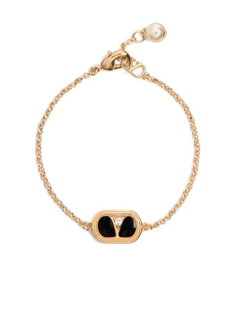 Valentino Garavani VLogo Signature-plaque oval bracelet - Gold - zdjęcie produktu nr 1