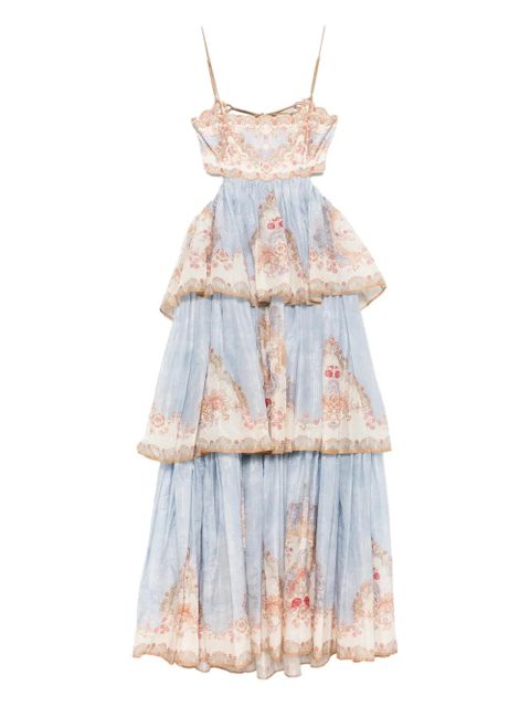 ZIMMERMANN Daylight tiered floral-print maxi dress - Blue - zdjęcie produktu nr 1