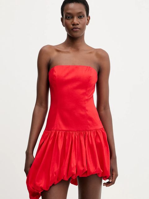 Bardot sukienka kolor czerwony mini rozkloszowana 59981DB - zdjęcie produktu nr 1