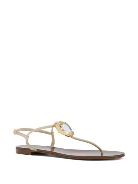 Giuseppe Zanotti Patrice Crystal adjustable-strap flat sandals - Neutrals - zdjęcie produktu nr 2