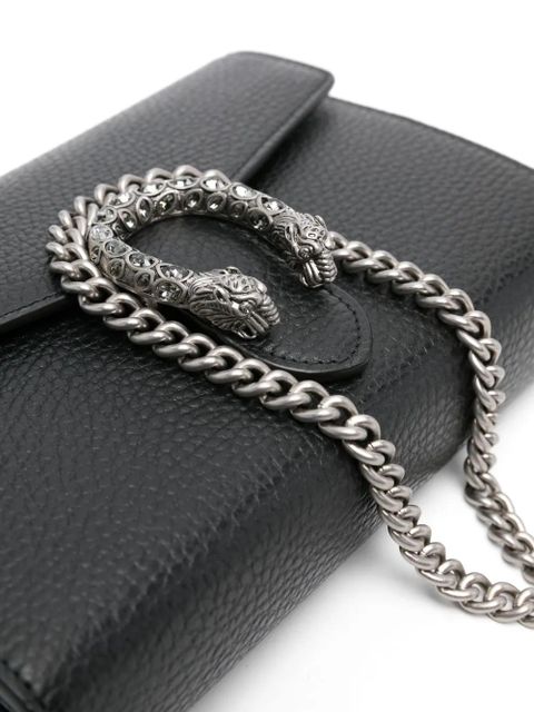 Gucci mini Dionysus leather clutch bag - Black