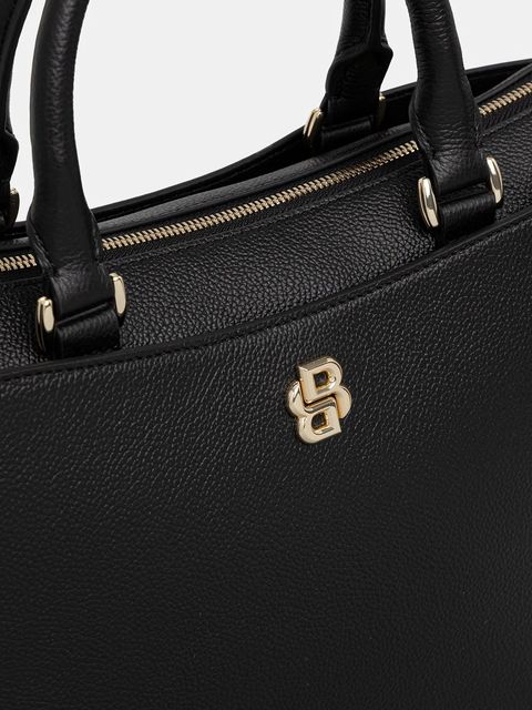 BOSS torebka skórzana kolor czarny 50552192 - zdjęcie produktu nr 2