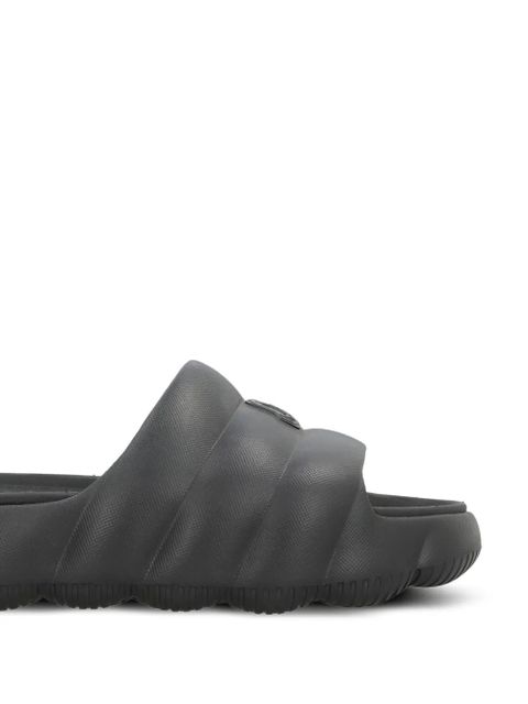 Moncler Lilo logo-patch quilted slides - Black