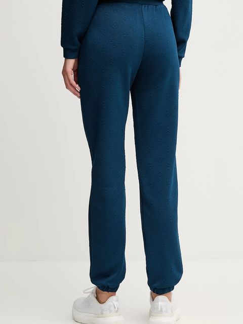 Guess spodnie dresowe PEONY damskie kolor niebieski gładkie V5YB06 KBSL2 - zdjęcie produktu nr 2