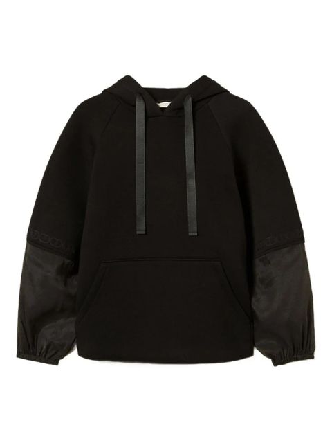 TWINSET organza-sleeve sweatshirt - Black - zdjęcie produktu nr 1
