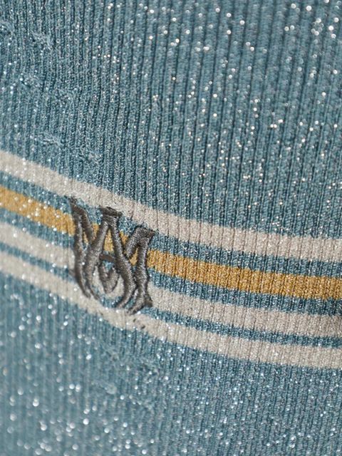 AMIRI logo-detail mini skirt - Blue