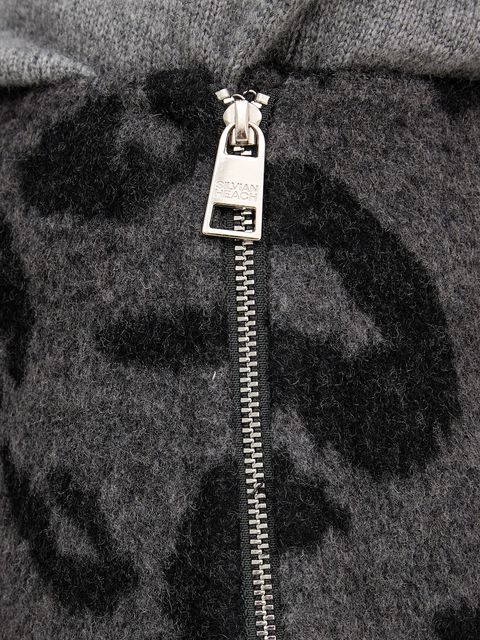 Silvian Heach spódnica z wełną GARCIA kolor czarny mini rozkloszowana GPA25033MG