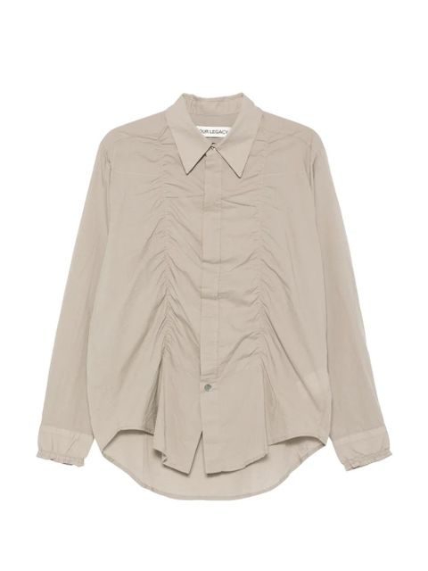OUR LEGACY Jumble ruched shirt - Grey - zdjęcie produktu nr 1